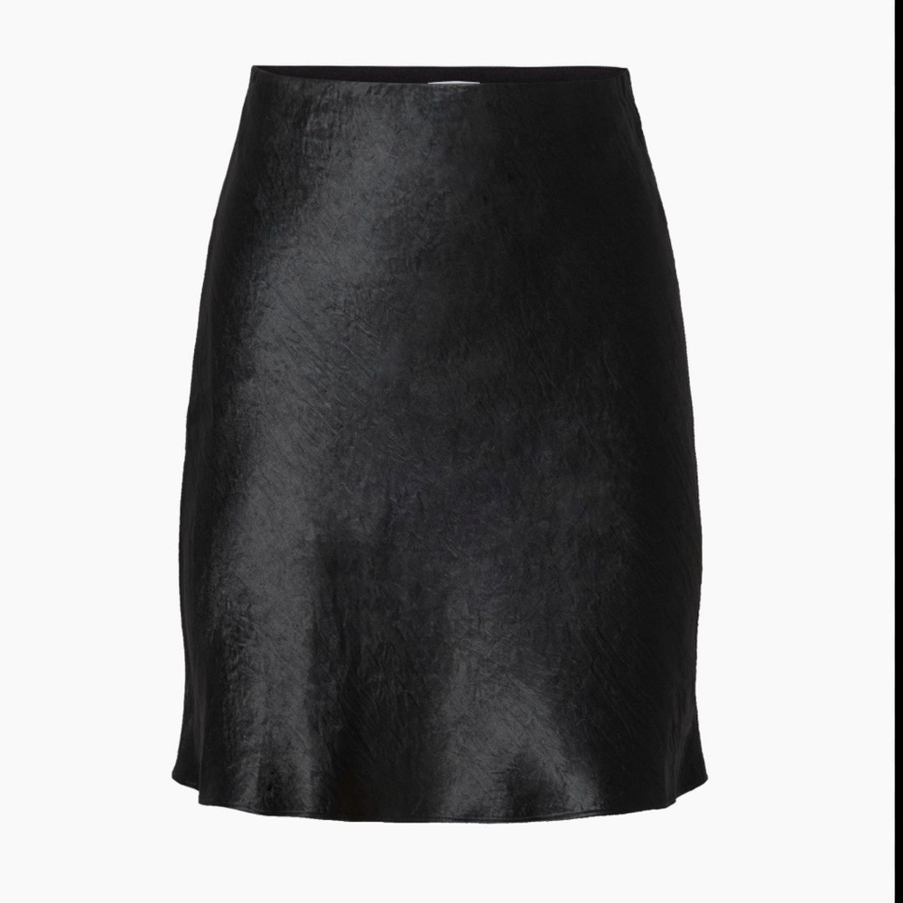 Babaton Black Satin Mini Skirt